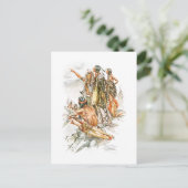 Harrison Fisher Song von Hiawatha To the Mountains Postkarte (Stehend Vorderseite)