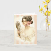 Harrison Fisher "Vanity" Note Card Karte (Gelbe Blume)