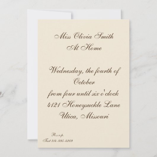 Harrison Fishers "Contentment"-Einladung Einladung (Rückseite)