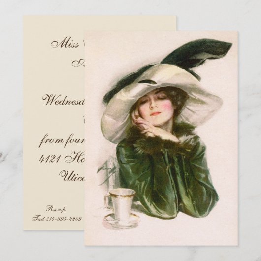 Harrison Fishers "Contentment"-Einladung Einladung (Vorne/Hinten)