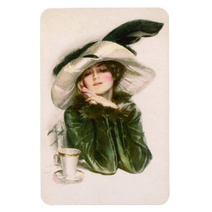 Harrison Fisher's "Contentment" Magnet