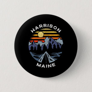 Harrison Maine Berge Urlaub Camping Souvenir Button