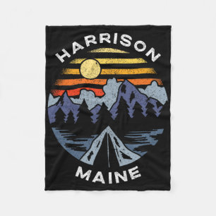 Harrison Maine Berge Urlaub Camping Souvenir Fleecedecke