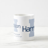 Harrison Name Bedeutung Monogramm H blau Kaffeetasse (Mittel)