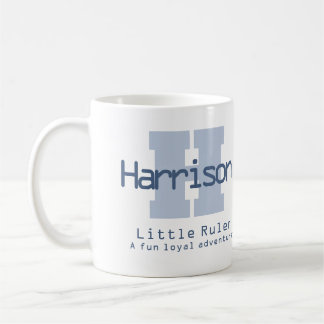 Harrison Name Bedeutung Monogramm H blau Kaffeetasse