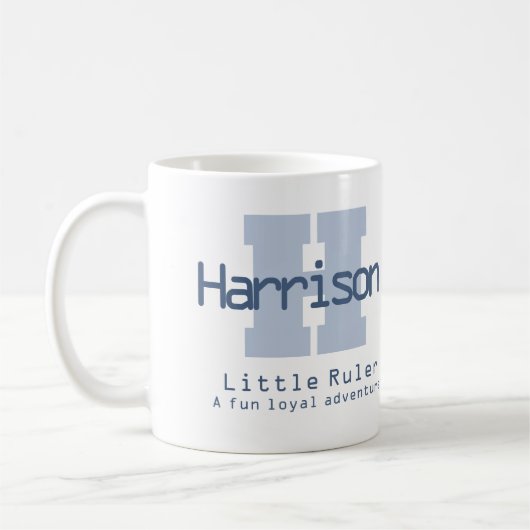 Harrison Name Bedeutung Monogramm H blau Kaffeetasse (Links)