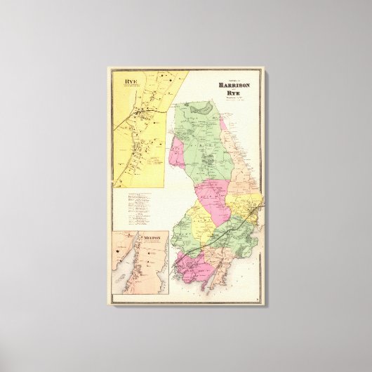 Harrison, Rye Towns Leinwanddruck (Vorderseite)