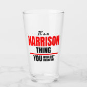 Harrison, was man nicht den Namen verstehen würde Glas (Vorderseite)