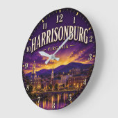 Harrisonburg Virginia Große Wanduhr (Winkel)