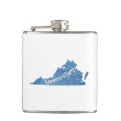 Harrisonburg Virginia Wood Grain Flachmann (Vorderseite)