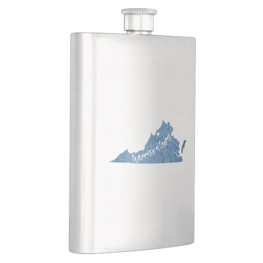 Harrisonburg Virginia Wood Grain Flachmann (Rechts)