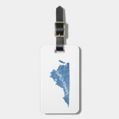 Harrisonburg Virginia Wood Grain Gepäckanhänger (Vorderseite vertikal)