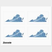 Harrisonburg Virginia Wood Grain Rechteckiger Aufkleber (Blatt)