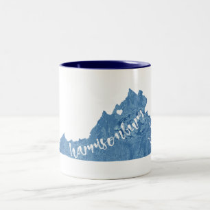 Harrisonburg Virginia Wood Grain Zweifarbige Tasse
