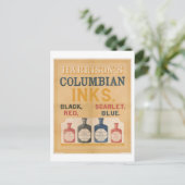 Harrison's Columbian Tinte Vintage Werbung Postkarte (Stehend Vorderseite)