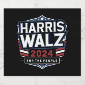 HarrisWaltz 2024 Shirt KamalaHarris TimWaltz 2024 Bierflaschenetikett (Einzelnes Label)