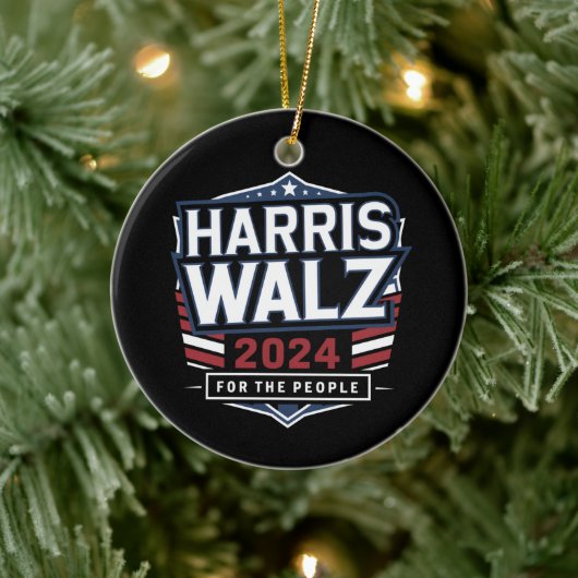 HarrisWaltz 2024 Shirt KamalaHarris TimWaltz 2024 Keramik Ornament (Baum)