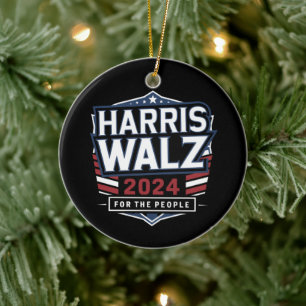 HarrisWaltz 2024 T-Shirt KamalaHarris TimWaltz 202 Keramik Ornament