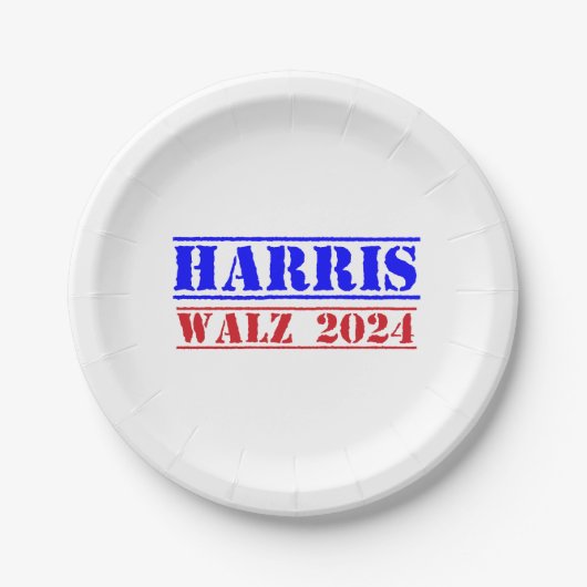 Harriz Walz 2024 Pappteller (Vorderseite)
