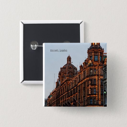 Harrods, London Night Lights Button (Vorne & Hinten)