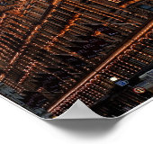 Harrods, London Night Lights Poster (Ecke)