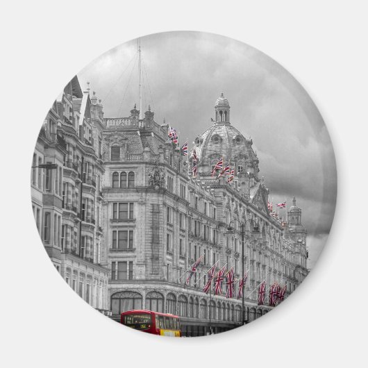 Harrods of Knightsbridge bw hdr Magnet (Vorne)
