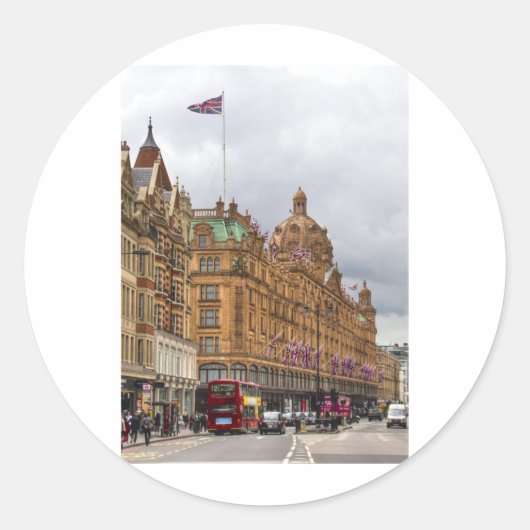 Harrods of Knightsbridge Runder Aufkleber (Vorderseite)