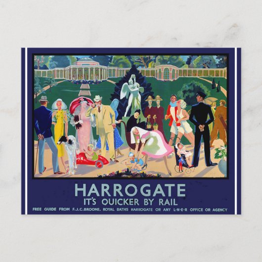 Harrogate Travel Poster Postkarte (Vorderseite)
