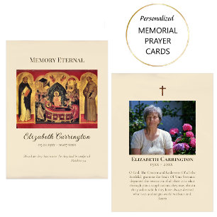 Harrowing of Hades Orthodoxe Funeral Prayer Card   Platzkarte
