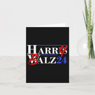 Harry B 2024 Funny Kamala Harris und Tim W 2024 Karte