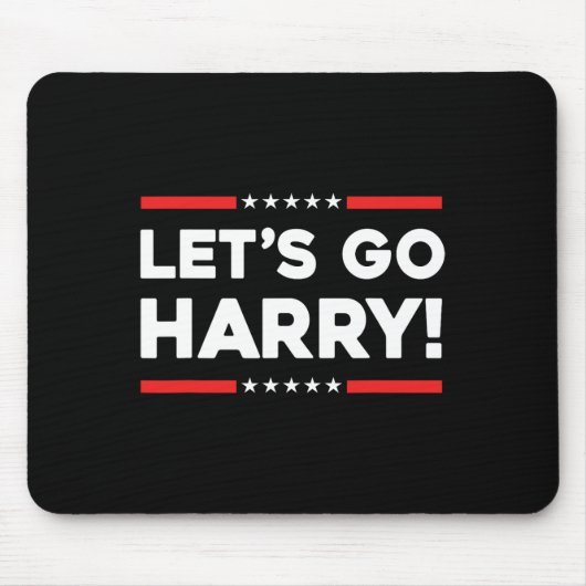 Harry B Funny Kamala Harris Tim W 2024 Let's Go Ha Mousepad (Vorne)