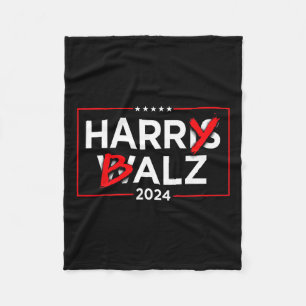 Harry B Kamala Harris und Tim W 2024 Fleecedecke