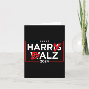 Harry B Kamala Harris und Tim W 2024 Karte