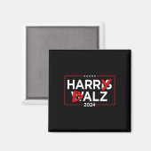 Harry B Kamala Harris und Tim W 2024 Magnet (Vorderseite/Rückseite)