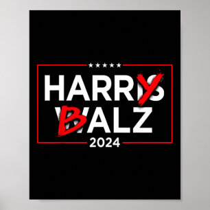 Harry B Kamala Harris und Tim W 2024 Poster