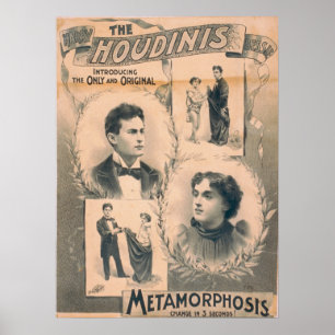 Harry & Bessie HOUDINI VAUDEVILLE Poster