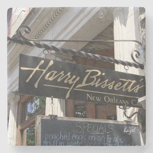 Harry Bissetts Athens Georgia Marble Stone Unterse Steinuntersetzer (Vorderseite)