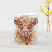 Harry Cow Grußkarte (BLANK) Karte (Gelbe Blume)