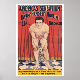 Harry Handcuff Houdini, der Gefängnisbrecher 1900 Poster