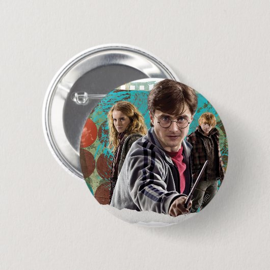 Harry, Hermione und Ron 1 Button (Vorne & Hinten)