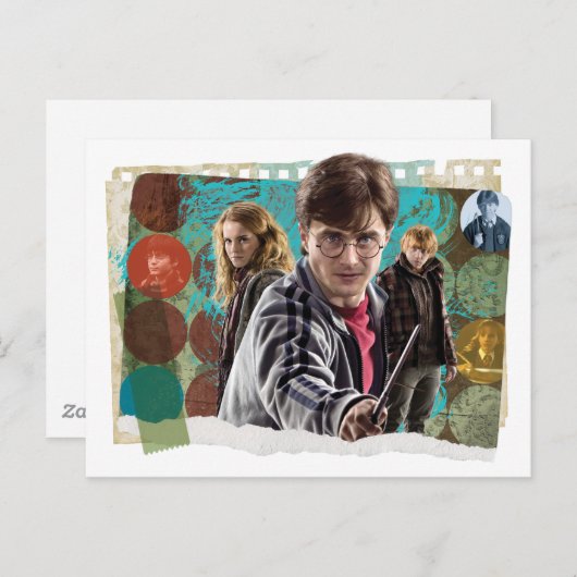 Harry, Hermione und Ron 1 Postkarte (Vorne/Hinten)