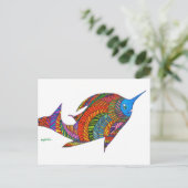 Harry Herringbone Fish Postcard Postkarte (Stehend Vorderseite)