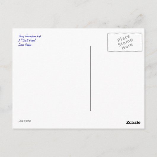 Harry Herringbone Fish Postcard Postkarte (Rückseite)