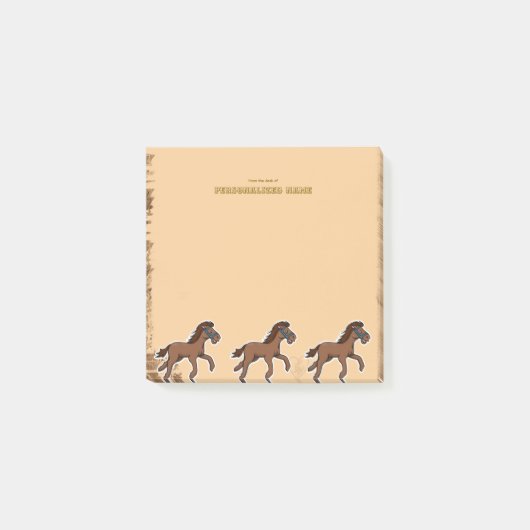 Harry Horse Rustic - 1 Post-it Klebezettel (Vorderseite)
