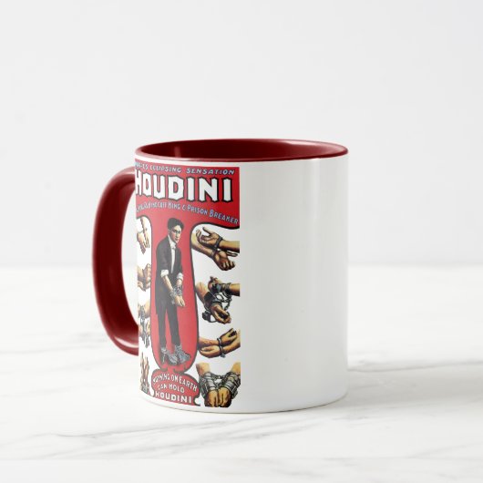 Harry Houdini 1900s Tasse (Vorderseite Links)