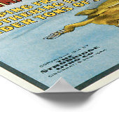 Harry Houdini, Buried Alive Vintage Poster, 1914 Poster (Ecke)