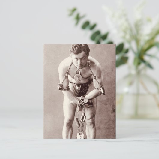 Harry Houdini (c.1899) Postkarte (Stehend Vorderseite)