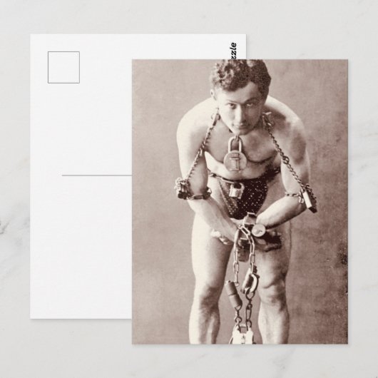 Harry Houdini (c.1899) Postkarte (Vorne/Hinten)