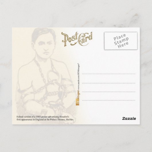 Harry Houdini, Handcuff King! Postkarte (Rückseite)