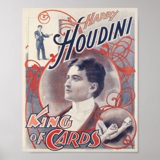 Harry Houdini King of Cards Poster (Vorne)